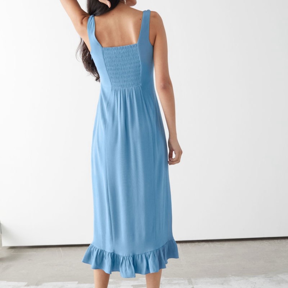 & Other Stories Light Blue Midi Dress - Picture 2 of 6